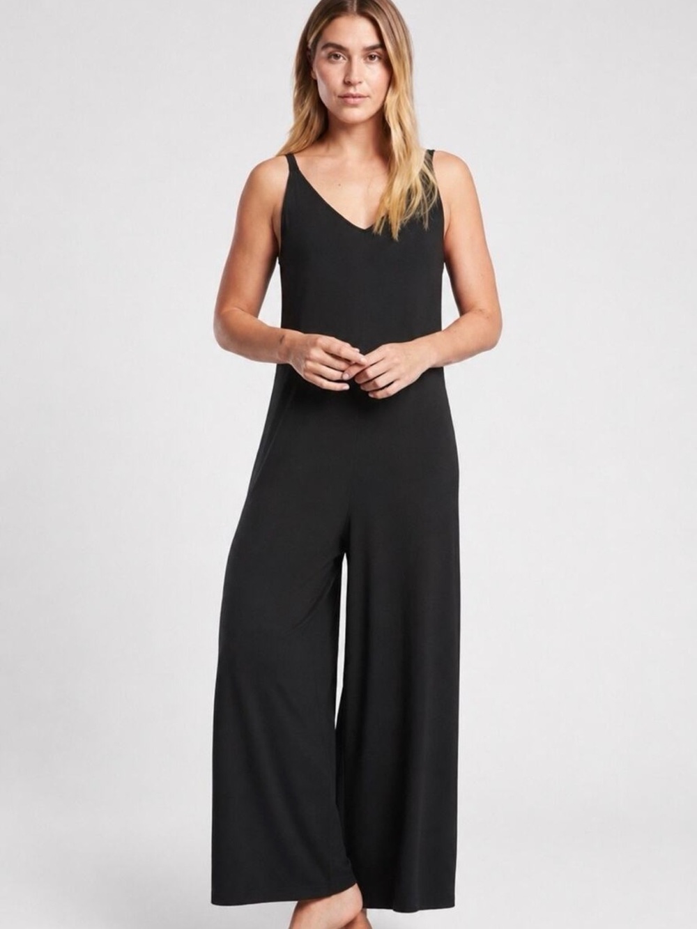 Athleta Nighttime Bliss  Sleeper V-Neck Slim-Strap Jumpsuit XXS
